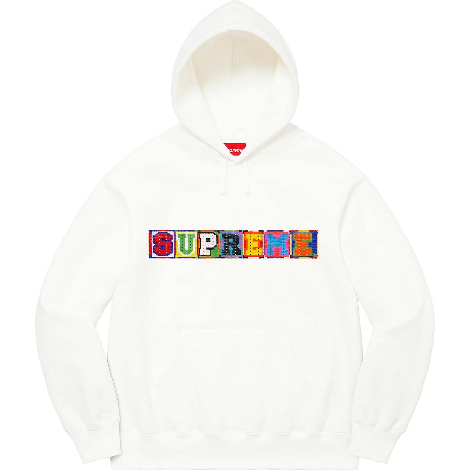 Supreme Beaded フード付き スウェットシャツ 白 | JP272MA