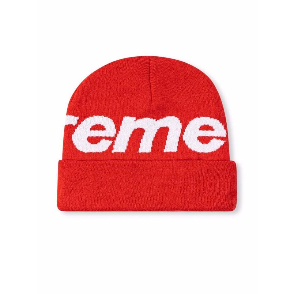 Supreme Big Logo Beanie ハット 赤 | JP113VD