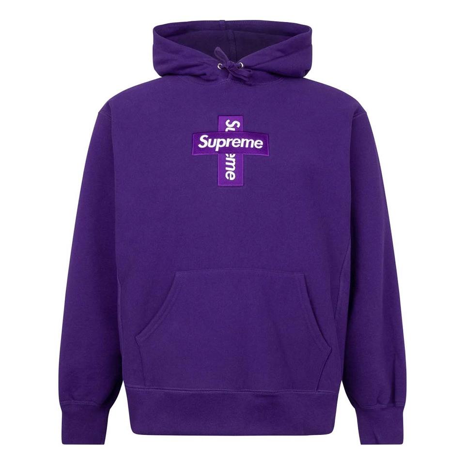 Supreme Cross Box Logo パーカー 紫 | JP485TV