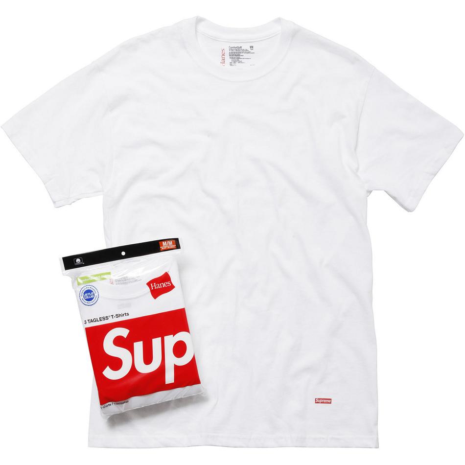 Supreme Hanes® Tagless Tees (3 Pack) アクセサリー 白 | JP192BC