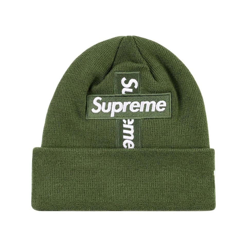 Supreme New Era Cross Box-Logo Beanie ハット 緑 | JP109LH