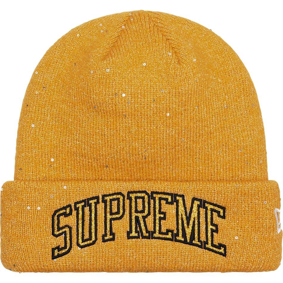 Supreme New Era® Metallic Arc Beanie ハット ゴールド | JP147TV