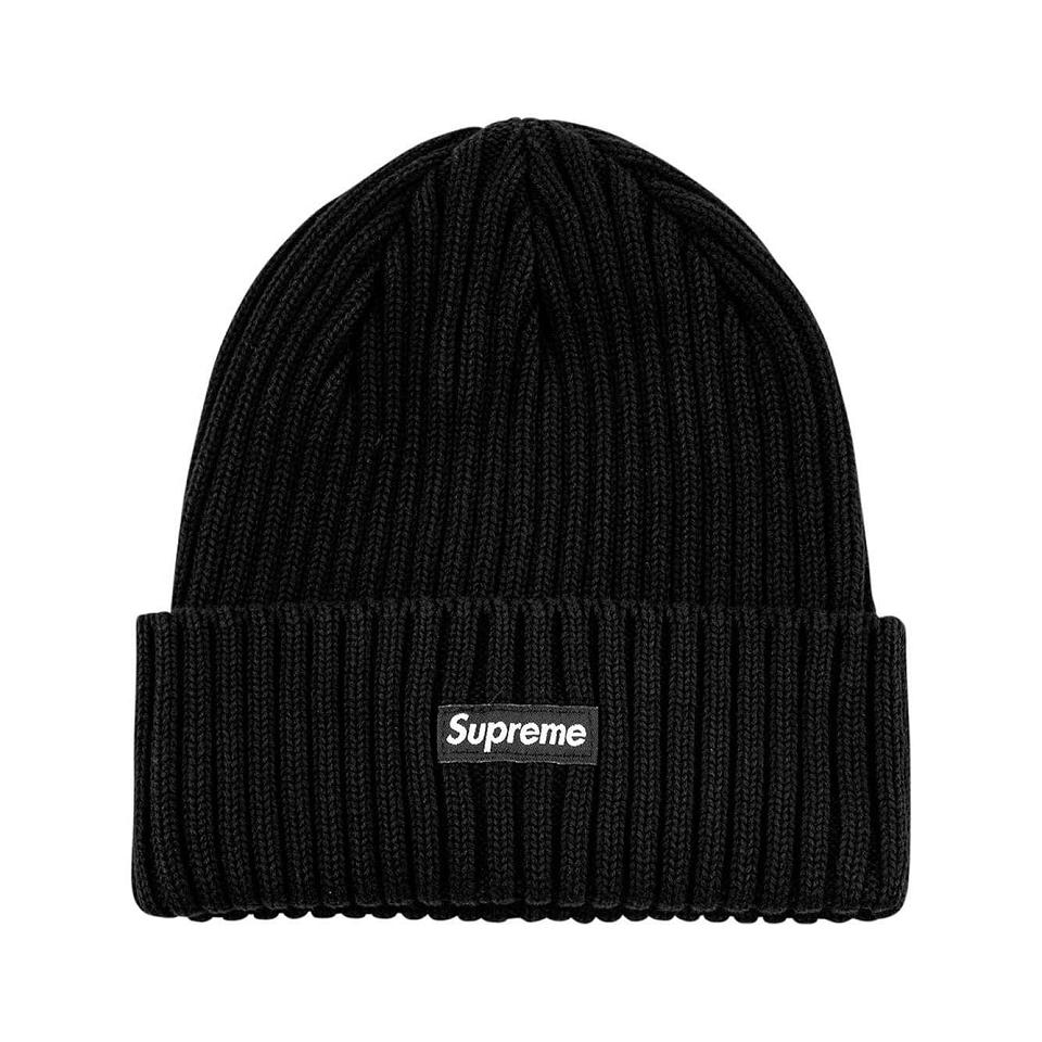 Supreme Overdyed Logo Beanie ハット 黒 | JP108KI