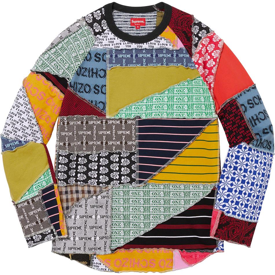 Supreme Patchwork Jacquard L/S Top セーター カラー | JP324MA