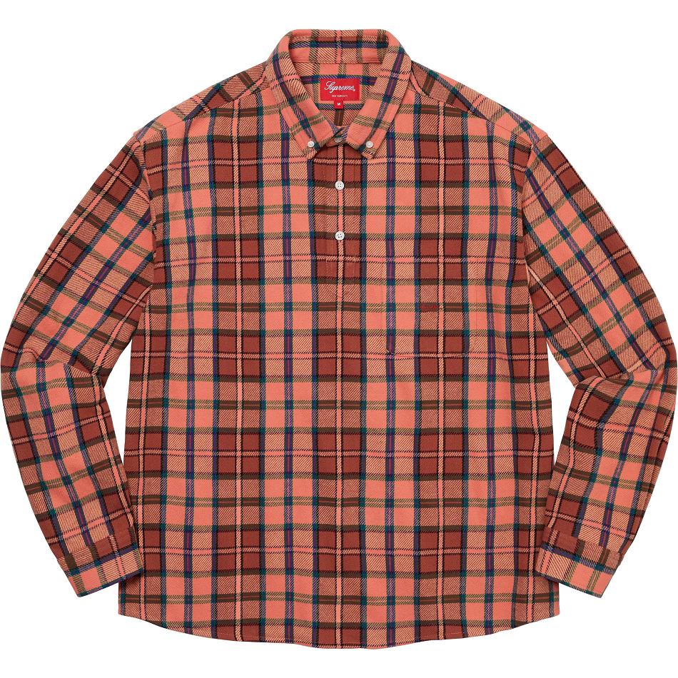 Supreme Pullover Plaid Flannel シャツ ピンク | JP378WY