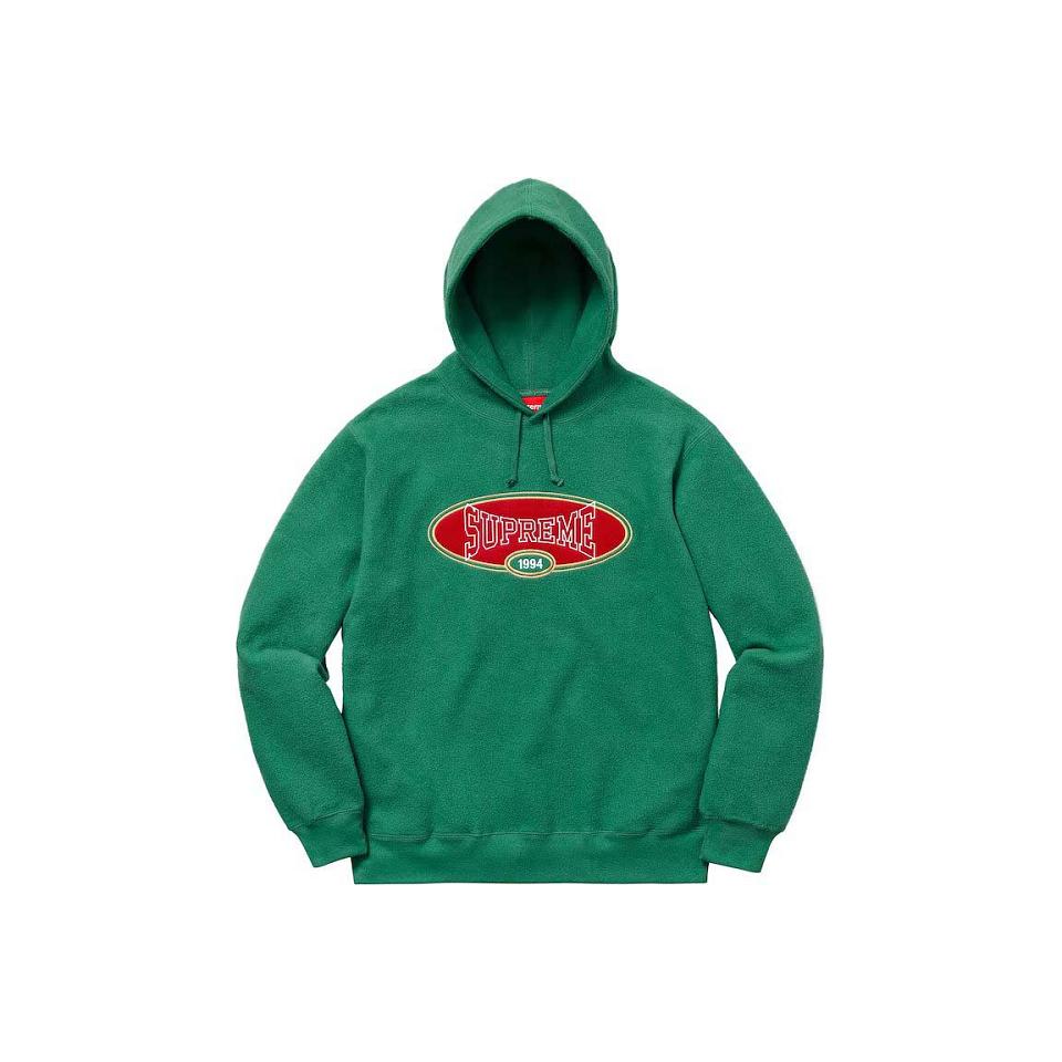 Supreme Reverse Fleece フード付き スウェットシャツ 緑 | JP260FM