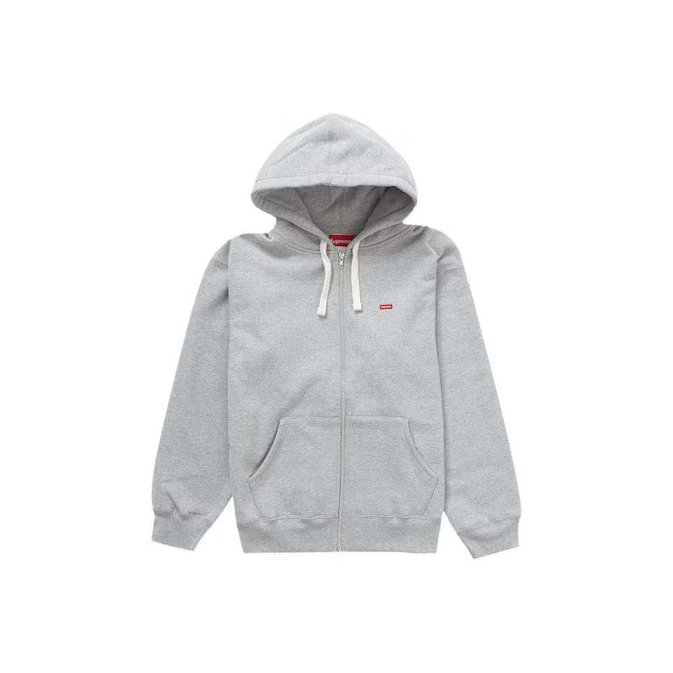 Supreme Small Box Drawcord Zip Up フード付き スウェットシャツ グレー | JP259DN