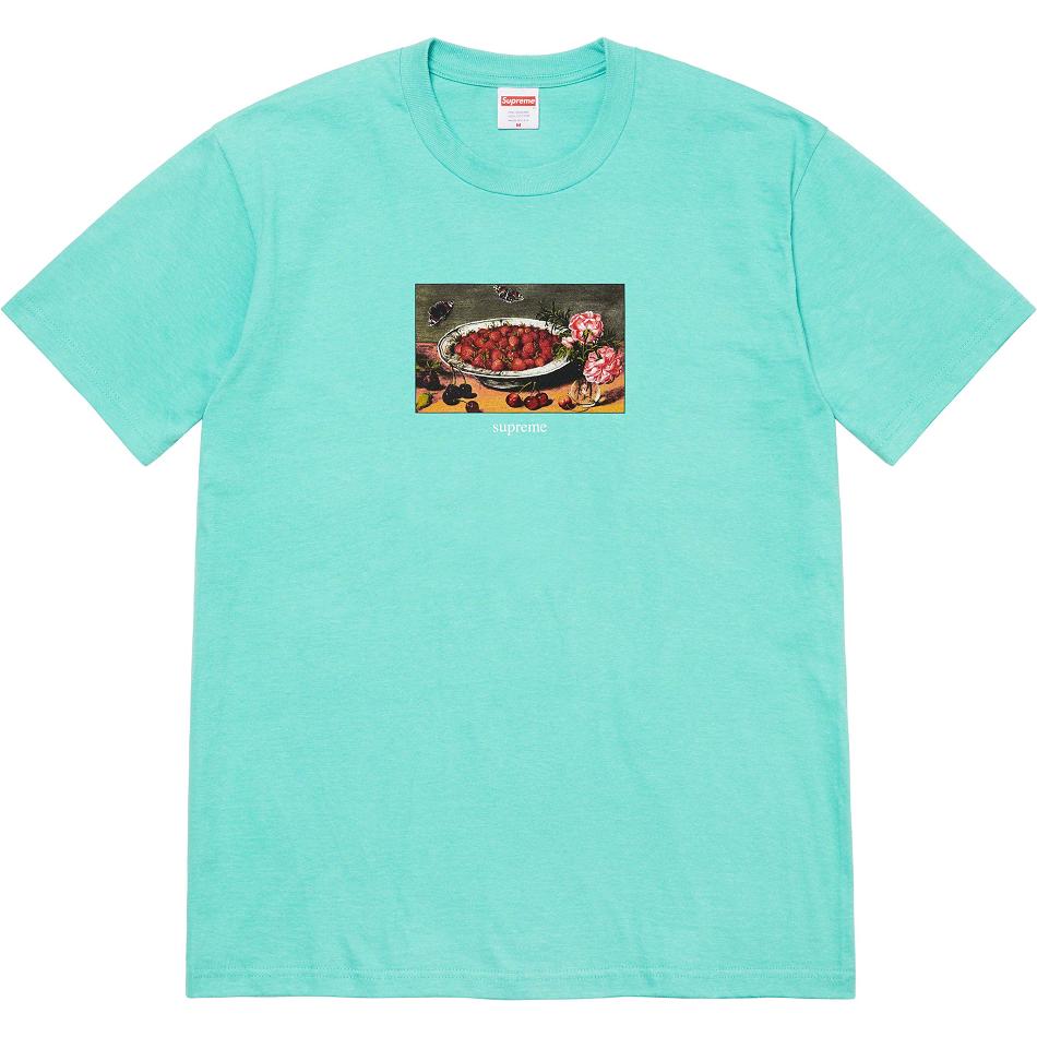 Supreme Strawberries Tee Tシャツ Aqua | JP247QZ