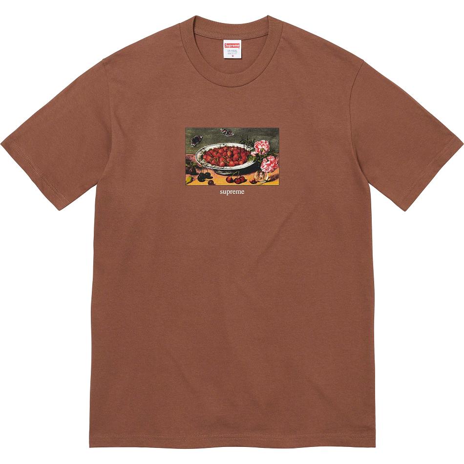 Supreme Strawberries Tee Tシャツ ブラウン | JP251TV