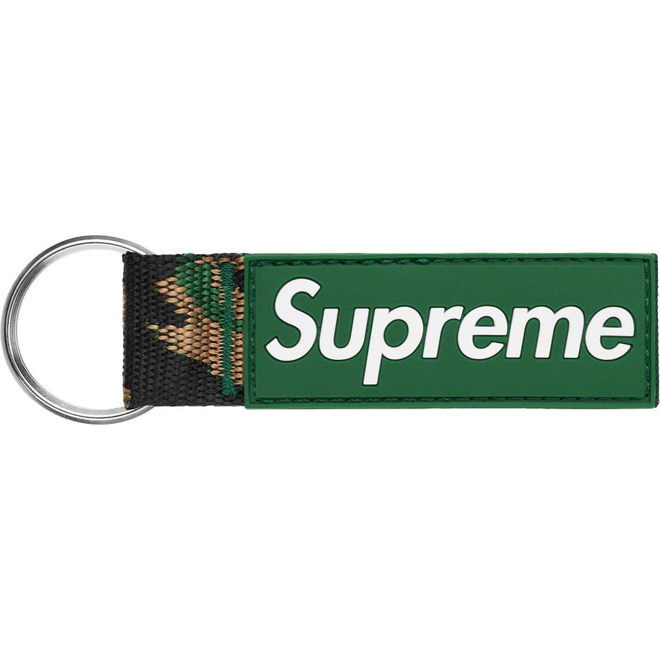 Supreme Webbing Keychain アクセサリー 緑 | JP184HK