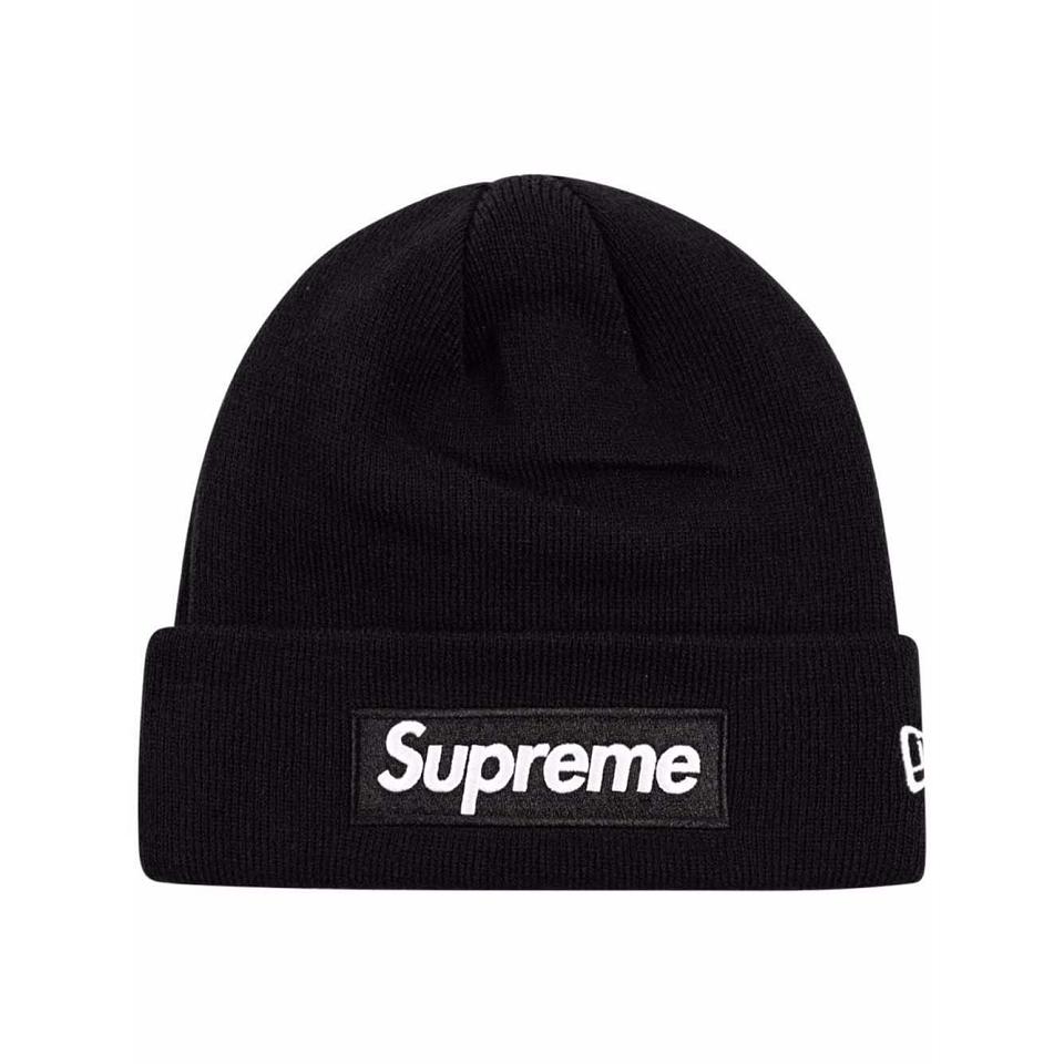 Supreme x New Era Box Logo Beanie ハット 黒 | JP106HK