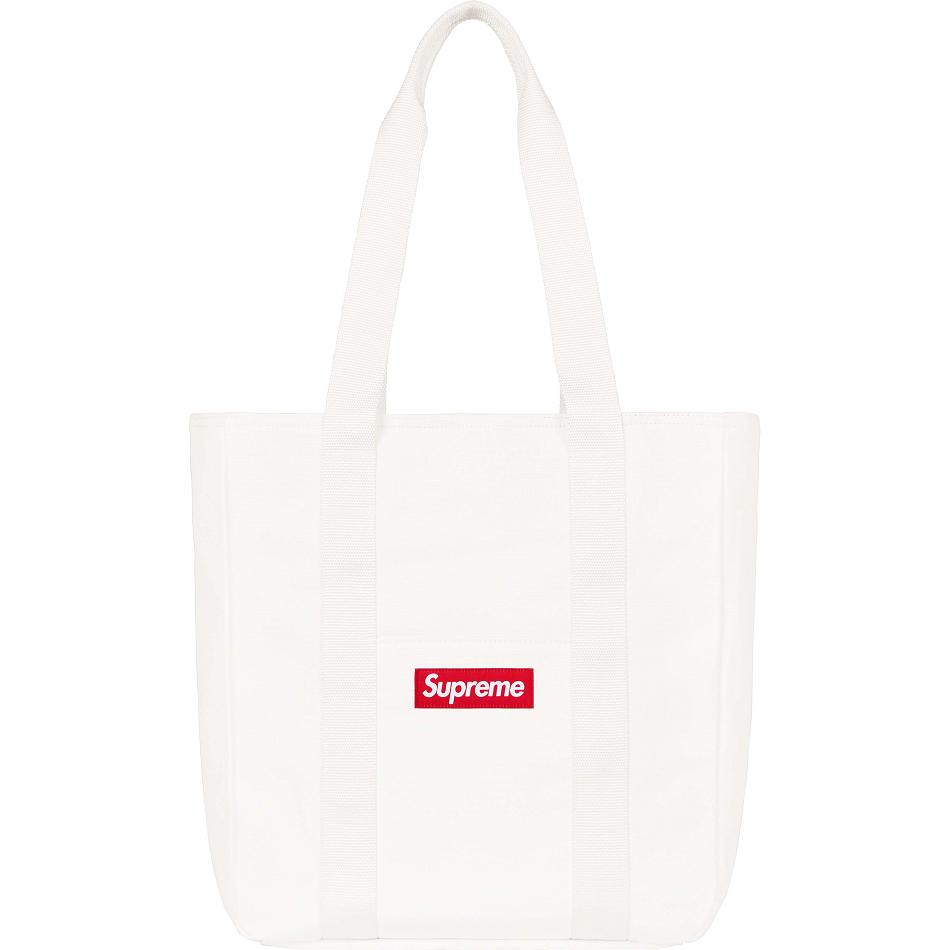 Supreme キャンバス Tote バッグ 白 | JP168MA