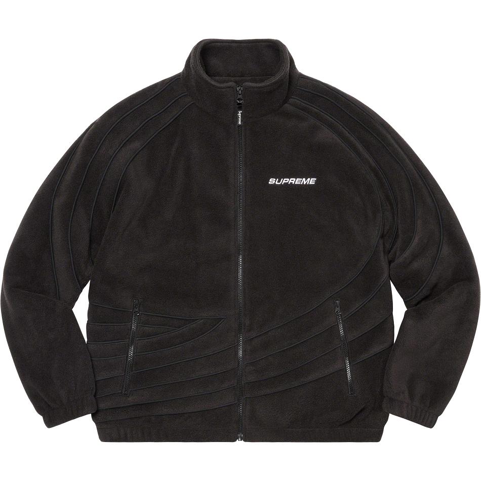 Supreme レーシング Fleece ジャケット 黒 | JP444HK