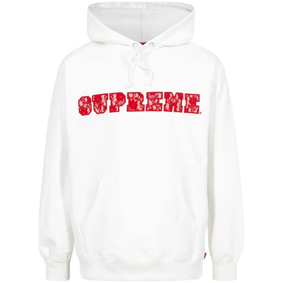 Supreme レース Detail Logo パーカー 白 | JP475XF