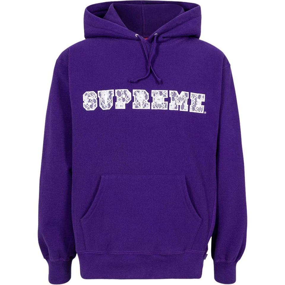 Supreme レース Detail Logo パーカー 紫 | JP476CE