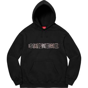 Supreme Beaded フード付き スウェットシャツ 黒 | JP275EX