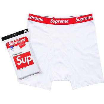 Supreme Hanes® ボクサー Briefs (4 Pack) ランジェリー 白 | JP101AP