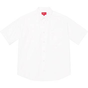 Supreme Loose Fit S/S オックスフォード シャツ 白 | JP383UT