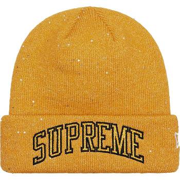 Supreme New Era® Metallic Arc Beanie ハット ゴールド | JP147TV