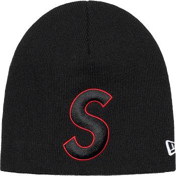 Supreme New Era® S Logo Beanie ハット 黒 | JP152PQ