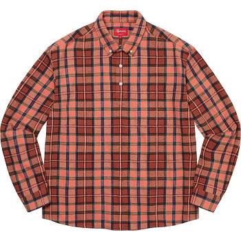 Supreme Pullover Plaid Flannel シャツ ピンク | JP378WY