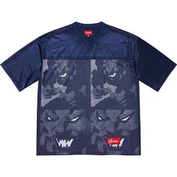 Supreme Ronin Football Jersey セーター ネイビー | JP307OR