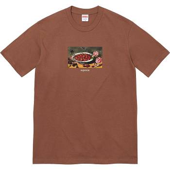 Supreme Strawberries Tee Tシャツ ブラウン | JP251TV