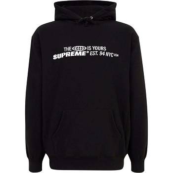 Supreme The World Is Yours Printed パーカー 黒 | JP463OR