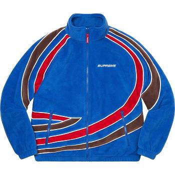 Supreme レーシング Fleece ジャケット 青 | JP443GL